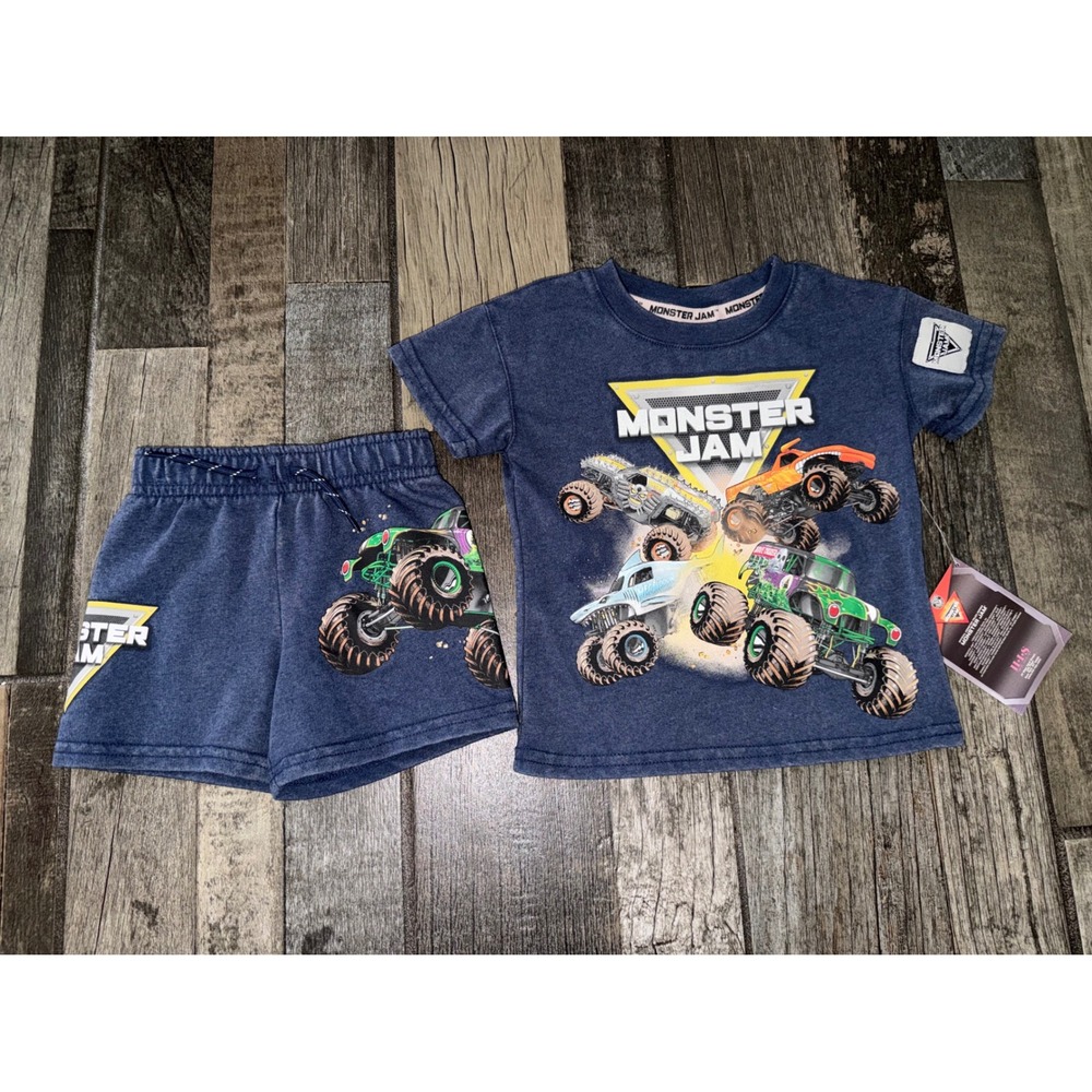 Toddler boy monster jam outfit set 18 months
